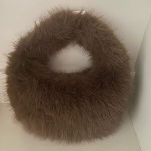 Beautiful Faux Fur Brown Handbag